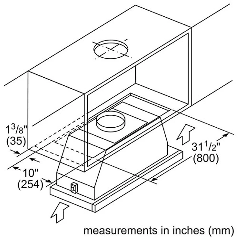 Hotte escamotable intégrée de 36 po série 500 de Bosch (HUI56551UC) - Acier inoxydable
