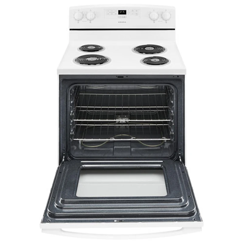 Amana 30" 4.8 Cu. Ft. Freestanding Electric Coil Top Range (YACR4303MFW) - White
