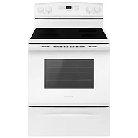 Cuisinière électrique autonome lisse four autonettoyant 4,8 pi3 30 po Amana (YAER6603SFW) - Blanc
