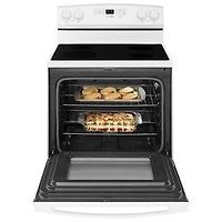 Cuisinière électrique autonome lisse four autonettoyant 4,8 pi3 30 po Amana (YAER6603SFW) - Blanc