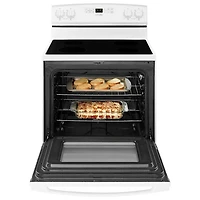 Cuisinière électrique autonome à surface lisse 4,8 pi3 30 po d'Amana (YAER6303MFW) - Blanc