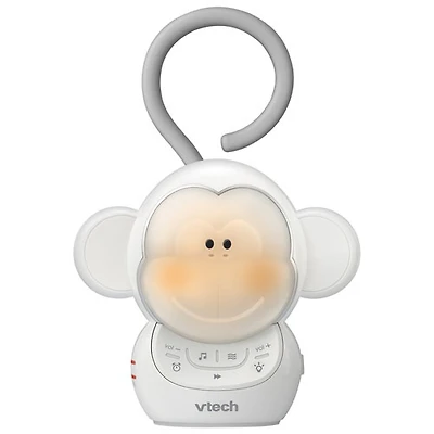 VTech Myla The Monkey Portable Soother Sound Machine - White/Grey - English