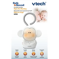 VTech Myla The Monkey Portable Soother Sound Machine - White/Grey - English