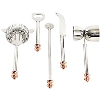 Bel-Air 5-Piece Stainless Steel Hanging Bar Tool Set - Copper