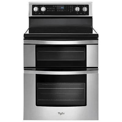 Cuisinière électrique 5 éléments 2 fours True Convection 6,7 pi³ 30 po de Whirlpool - Inox