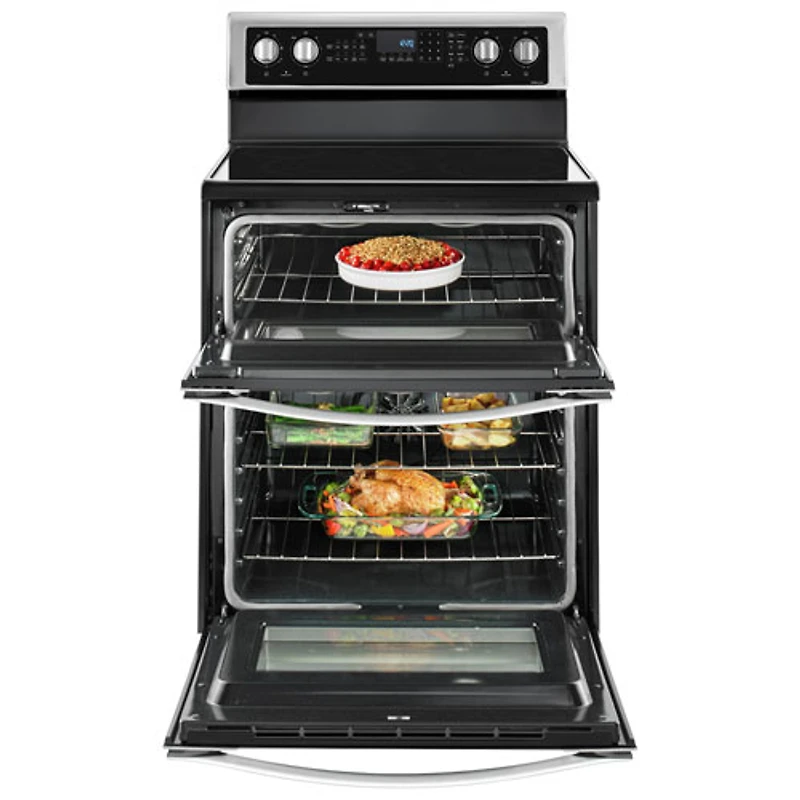 Whirlpool 30" 6.7 Cu. Ft. Double Oven 5-Element Freestanding Electric Range (YWGE745C0FS) - Stainless