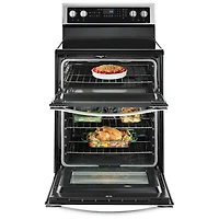 Whirlpool 30" 6.7 Cu. Ft. Double Oven 5-Element Freestanding Electric Range (YWGE745C0FS) - Stainless
