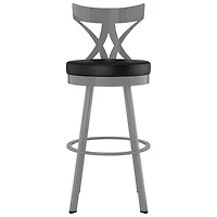 Washington Contemporary Counter Height Barstool - Magnetite/Ink