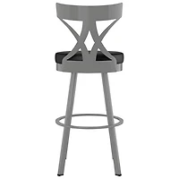 Washington Contemporary Bar Height Barstool - Magnetite/Ink