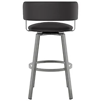 Stinson Contemporary Bar Height Barstool - Magnetite/Ink