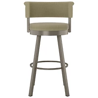 Rosco Contemporary Counter Height Barstool - Titanium/Biscuit