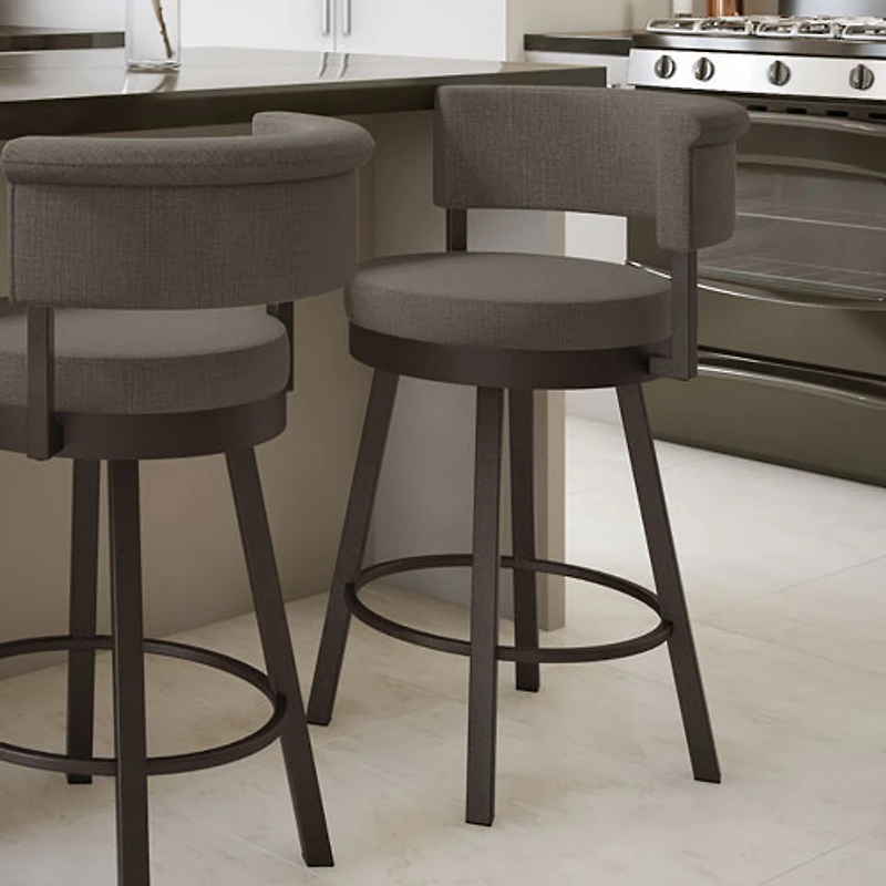 Rosco Contemporary Counter Height Barstool - Cobrizo/Slate