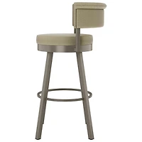 Rosco Contemporary Bar Height Barstool - Titanium/Biscuit