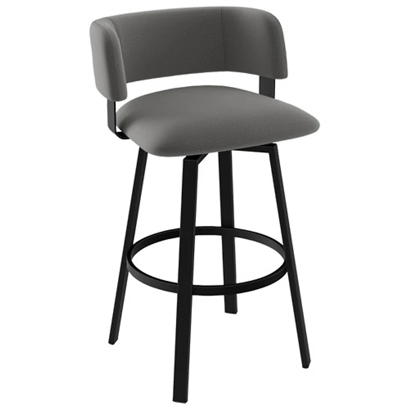 Tabouret de bar contemporain à hauteur de bar Stinson - Corail noir-nuage