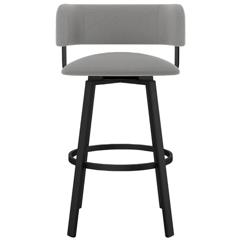 Tabouret de bar contemporain à hauteur de bar Stinson - Corail noir-nuage