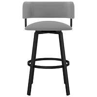 Tabouret de bar contemporain à hauteur de bar Stinson - Corail noir-nuage