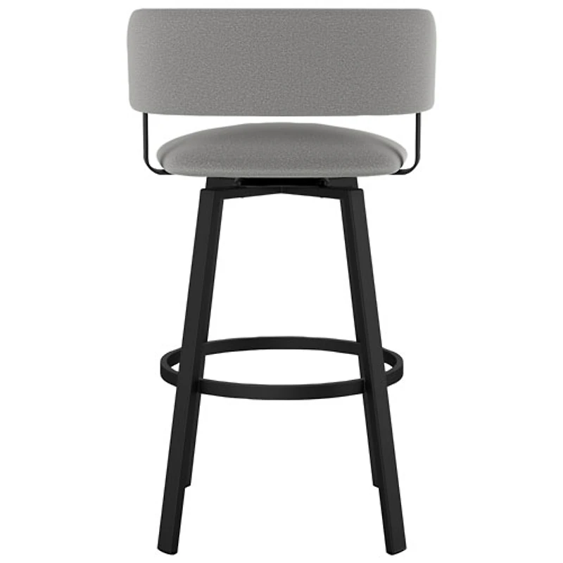 Tabouret de bar contemporain à hauteur de bar Stinson - Corail noir-nuage