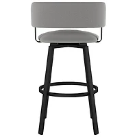 Tabouret de bar contemporain à hauteur de bar Stinson - Corail noir-nuage