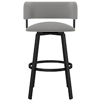 Stinson Contemporary Bar Height Barstool - Black Coral/Cloud