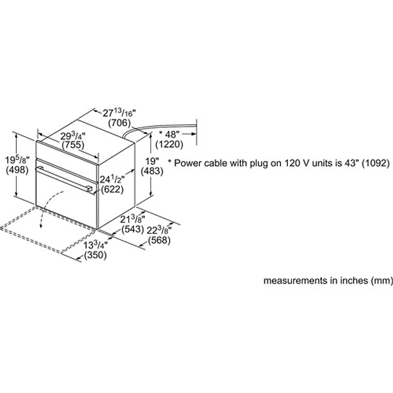 Four micro-ondes encastrable 1,6 pi³ 30 po de Bosch - Acier inoxydable