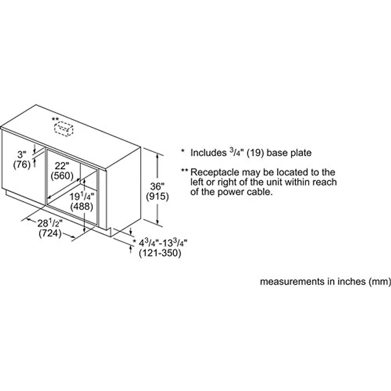 Four micro-ondes encastrable 1,6 pi³ 30 po de Bosch - Acier inoxydable