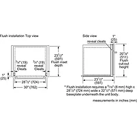 Four micro-ondes encastrable 1,6 pi³ 30 po de Bosch - Acier inoxydable