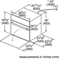 Four combiné encastrable de po et 1,6 pi3 de Bosch