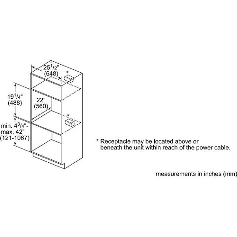 Four combiné encastrable de po et 1,6 pi3 de Bosch