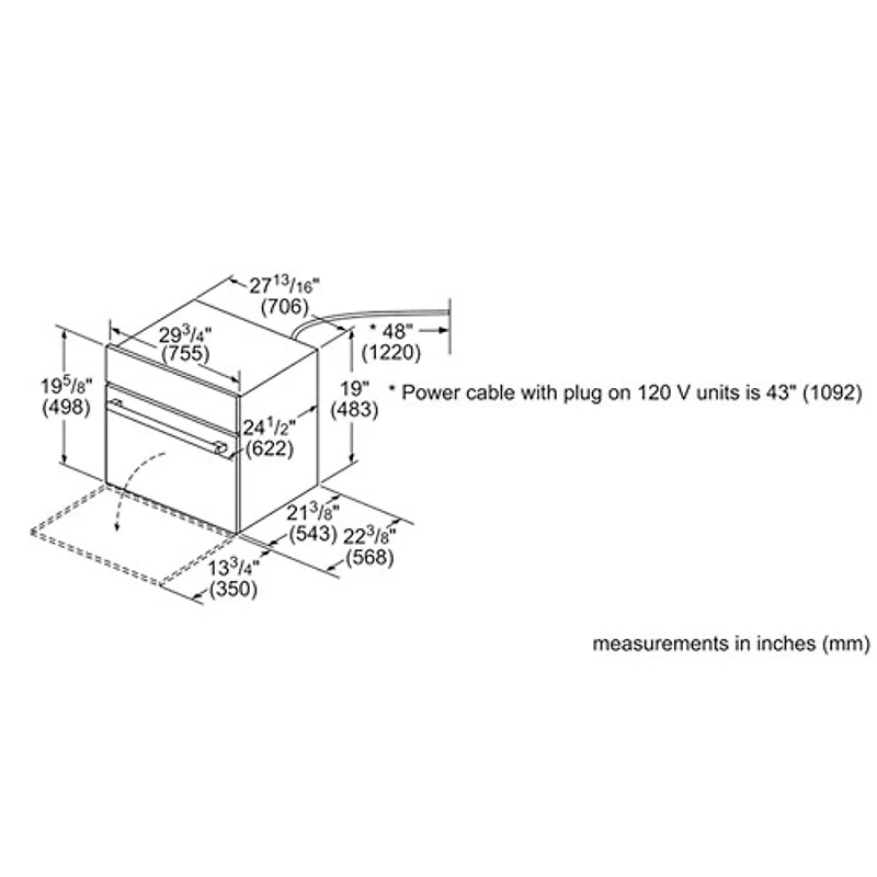 Four combiné encastrable de 30 po et 1,6 pi3 de Bosch - Acier inoxydable