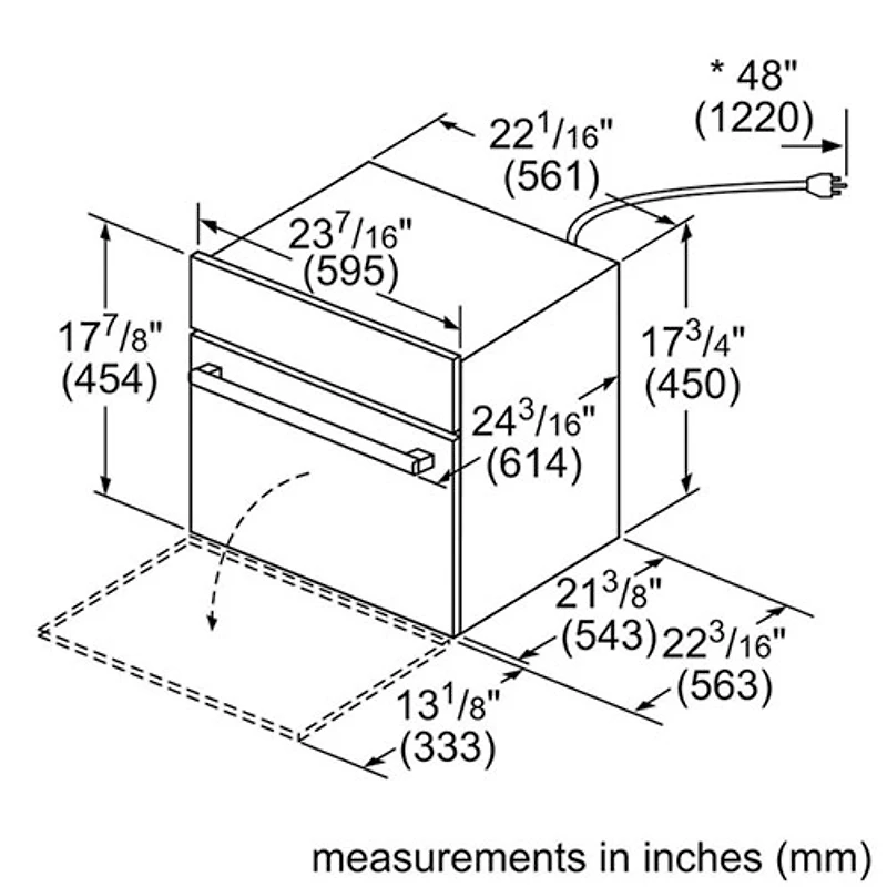 Four combiné encastrable de 1,6 pi³ et 24 po de Bosch - Acier inoxydable