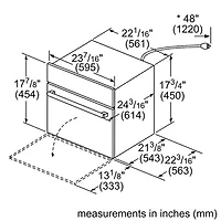 Four combiné encastrable de 1,6 pi³ et 24 po de Bosch - Acier inoxydable