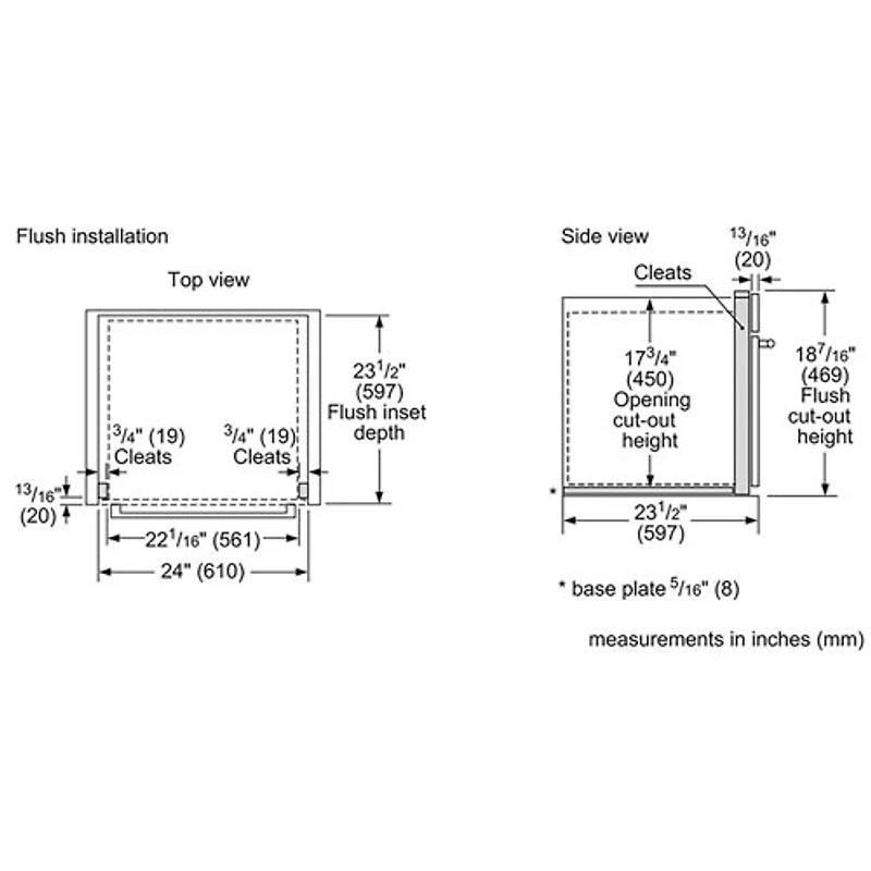 Four combiné encastrable de 1,6 pi³ et 24 po de Bosch - Acier inoxydable