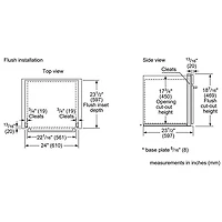 Four combiné encastrable de 1,6 pi³ et 24 po de Bosch - Acier inoxydable