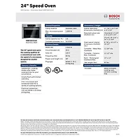 Four combiné encastrable de 1,6 pi³ et 24 po de Bosch - Acier inoxydable