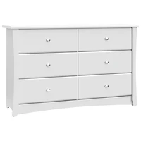 Commode à 6 tiroirs pour pouponnière Crescent de Storkcraft - Blanc