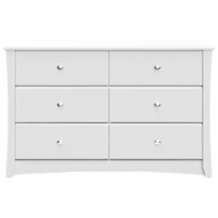 Commode à 6 tiroirs pour pouponnière Crescent de Storkcraft - Blanc