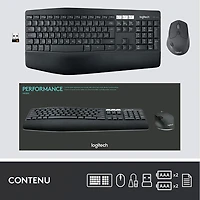 Ensemble avec souris optique et clavier ergonomiques Bluetooth MK850 de Logitech - Français