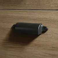 Bureau d'ordinateur à 2 tiroirs avec plateau pour clavier Gascony - Chêne rustique