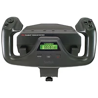 Manche à volant avec secteur de manette Pro Flight de Saitek par Logitech G - Noir
