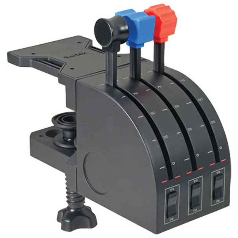 Manche à volant avec secteur de manette Pro Flight de Saitek par Logitech G - Noir