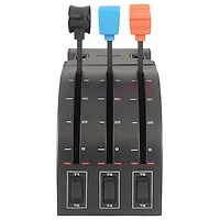 Manche à volant avec secteur de manette Pro Flight de Saitek par Logitech G - Noir