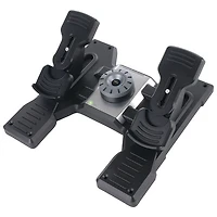 Pédales de palonnier Pro Flight de Saitek par Logitech G - Noir-argenté