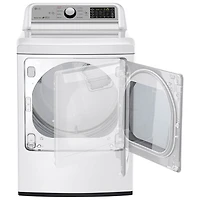 LG 7.3 Cu. Ft. Electric Dryer with Moisture Sensing, Steam, Energy Star & Wi-Fi (DLEX7200W) - White