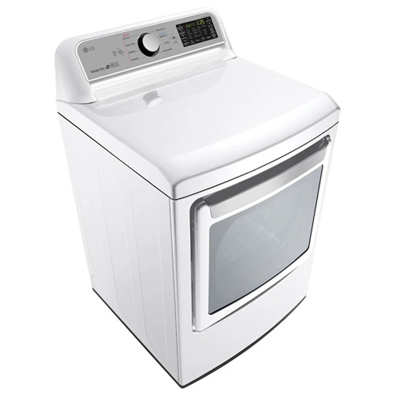 LG 7.3 Cu. Ft. Electric Dryer with Moisture Sensing, Steam, Energy Star & Wi-Fi (DLEX7200W) - White