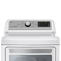 LG 7.3 Cu. Ft. Electric Dryer with Moisture Sensing, Steam, Energy Star & Wi-Fi (DLEX7200W) - White