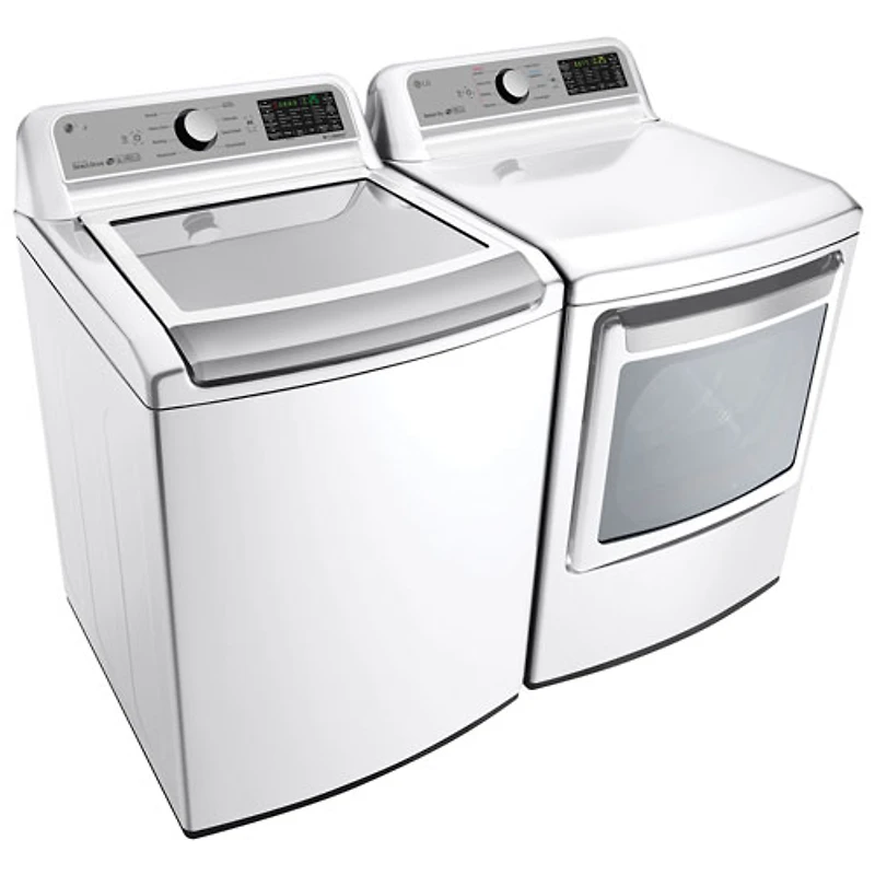 LG 7.3 Cu. Ft. Electric Dryer with Moisture Sensing, Steam, Energy Star & Wi-Fi (DLEX7200W) - White