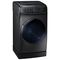 Samsung 7.5 Cu. Ft. Large Capacity Electric Dryer with Moisture Sensing, Steam, Energy Star & Wi-Fi (DVE60M9900V) - Black Stainless Steel