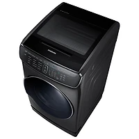 Samsung 7.5 Cu. Ft. Large Capacity Electric Dryer with Moisture Sensing, Steam, Energy Star & Wi-Fi (DVE60M9900V) - Black Stainless Steel