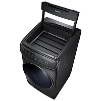 Samsung 7.5 Cu. Ft. Large Capacity Electric Dryer with Moisture Sensing, Steam, Energy Star & Wi-Fi (DVE60M9900V) - Black Stainless Steel