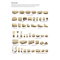 Housse résistante à l’eau Veranda de Classic Accessories pour ensemble de patio -140x30x70 po -Beige